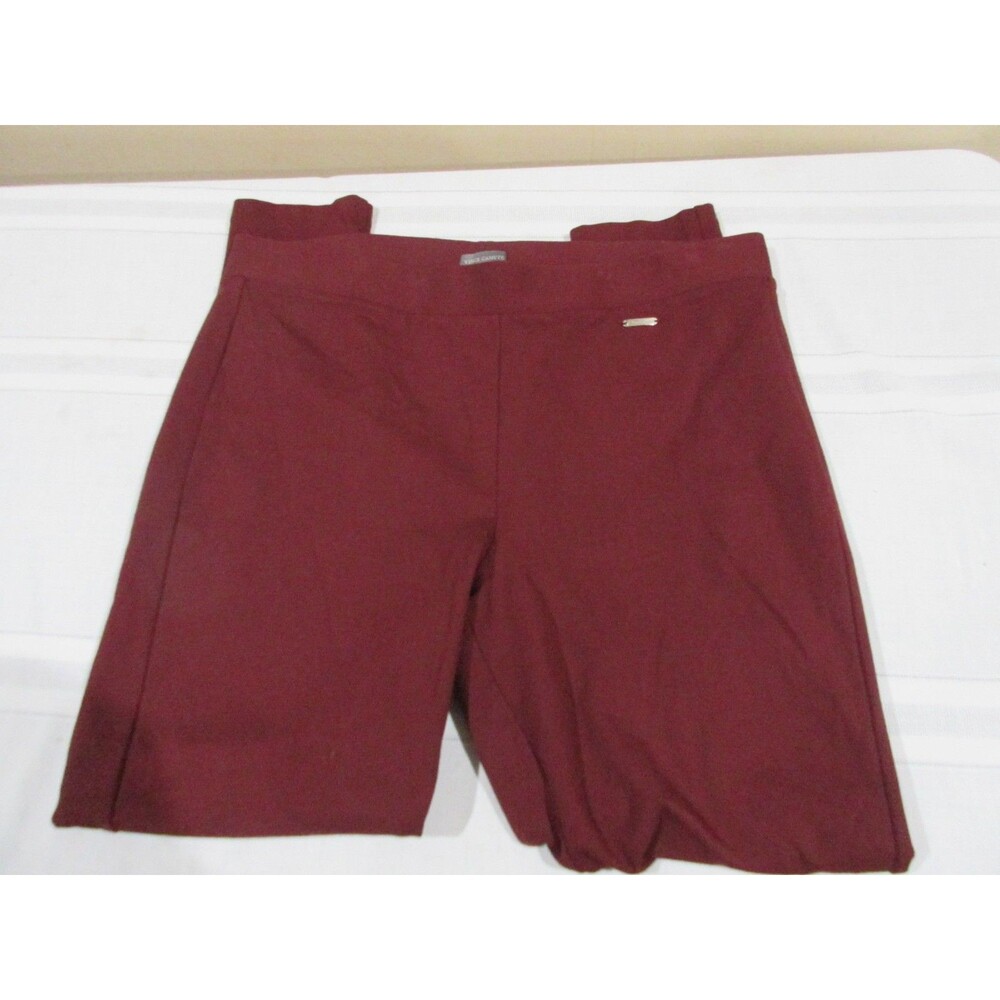 Vince Camuto womens pull on legging pants size Lg stretch knit solid maroon